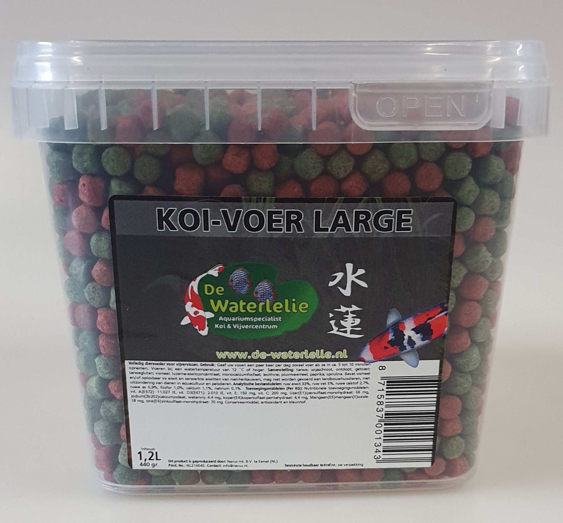 Koi Voer Large 6mm - 1,2L