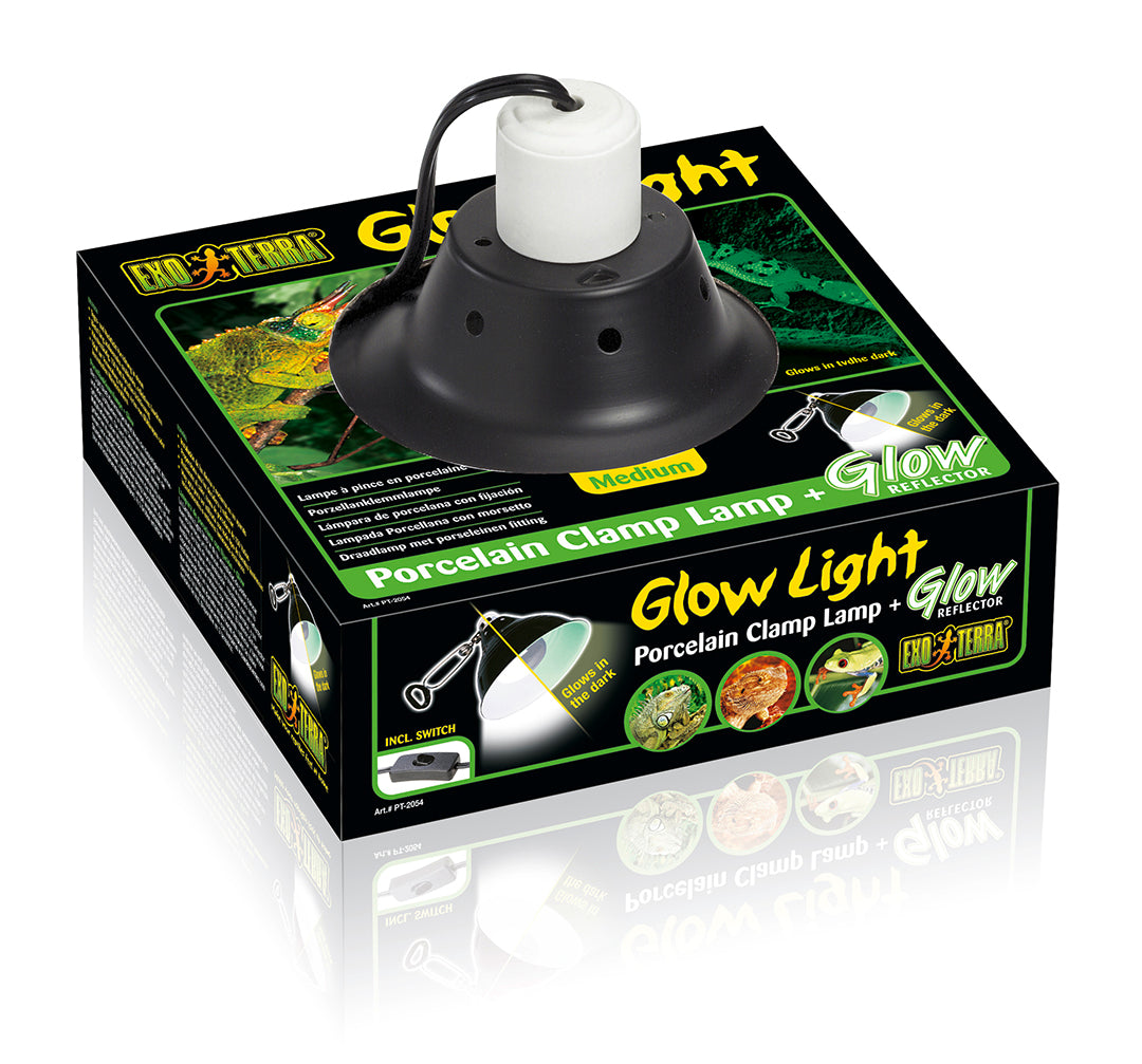 EX Klemlamp + Glow Reflector Porselein Dia 21cm M