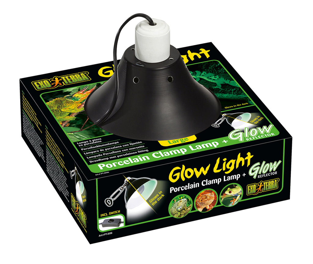 EX Klemlamp + Glow Reflector Porselein Dia 25cm L