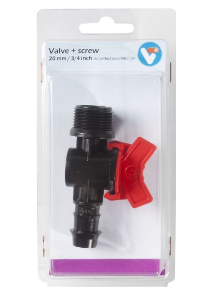 Velda Valve + screw 20 mm 3/4 Inch
