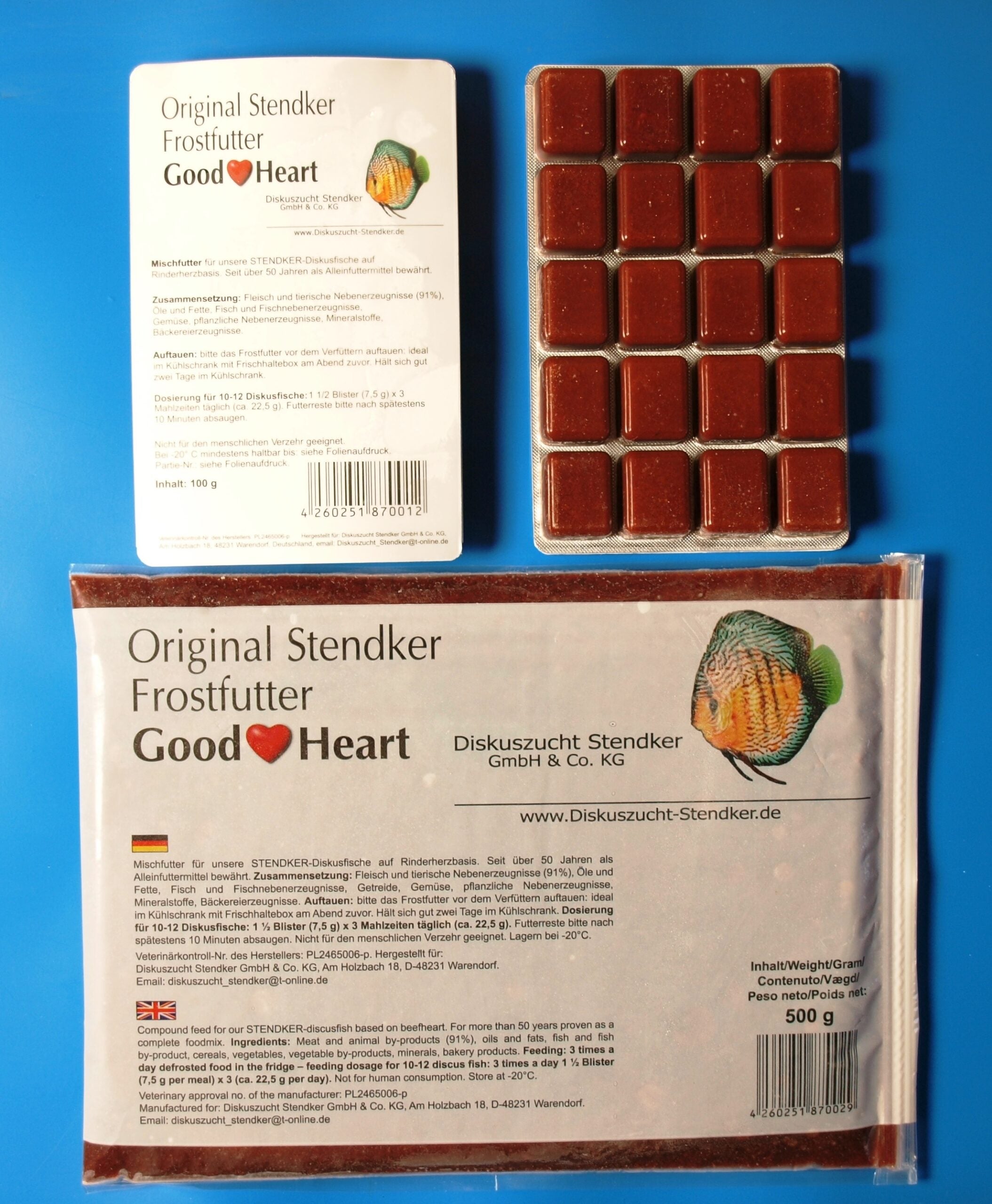 Stendker Good Heart Discusvoer Classic 500gr Plaat