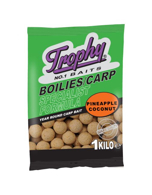 Trophy Bait Boilies Pineapple Coconut - Natural White 1KG / 15mm