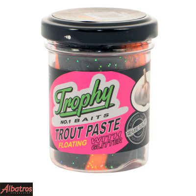 Trophy Bait Trout Paste Knoflook - Zwart/Oranje 55GR
