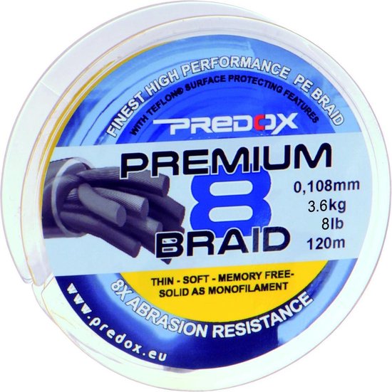 PREDOX Fusion Premium 8-Braid - Fluo Yellow - 120 m - TK 3,6kg
