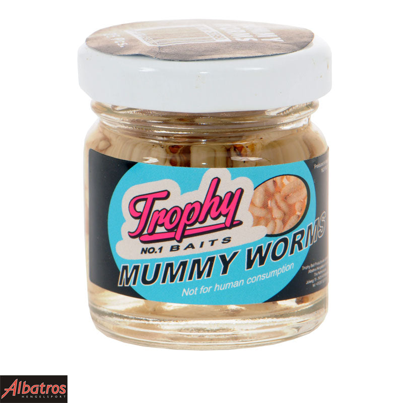 Trophy Bait Mummy Worms Wit 25st