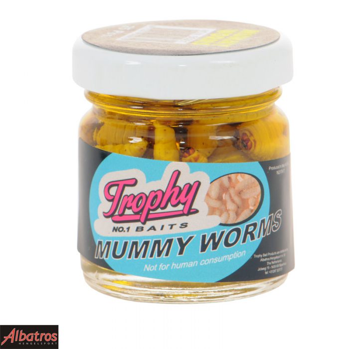 Trophy Bait Mummy Worms Geel 25st
