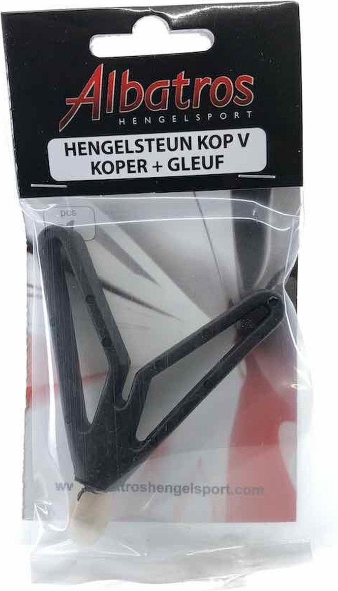 Hengelsteunkop V-vorm - Koperenschroefdraad + Gleuf