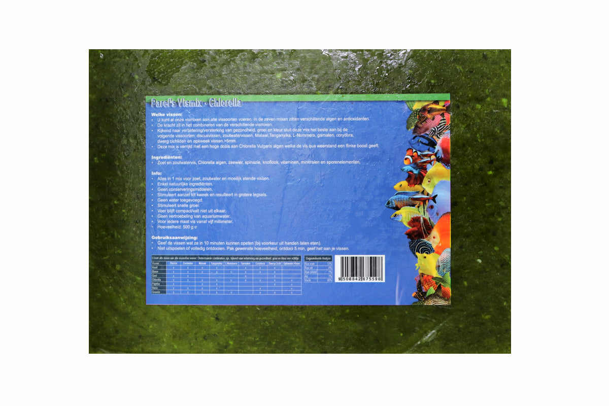 De Parel Vismix Chlorella 500 gr