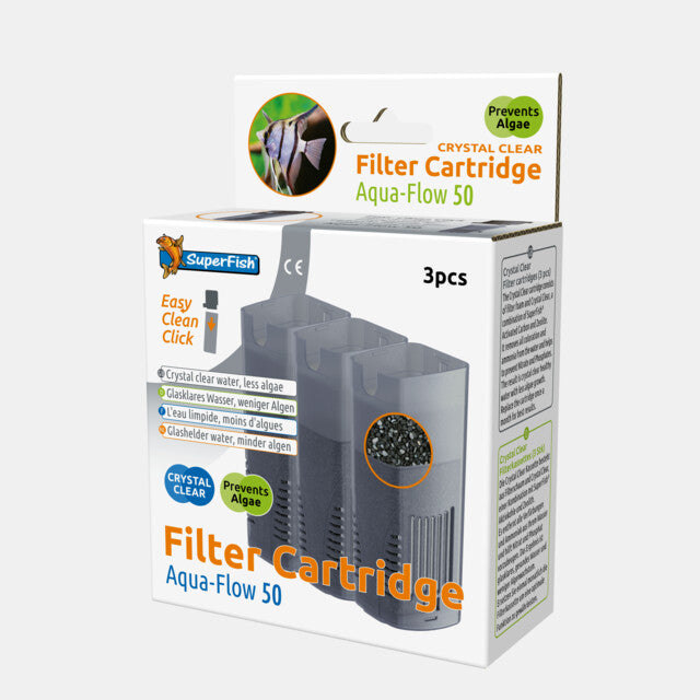 Superfish Aquaflow 50 Crystal Clear Cartridge 3 stuks