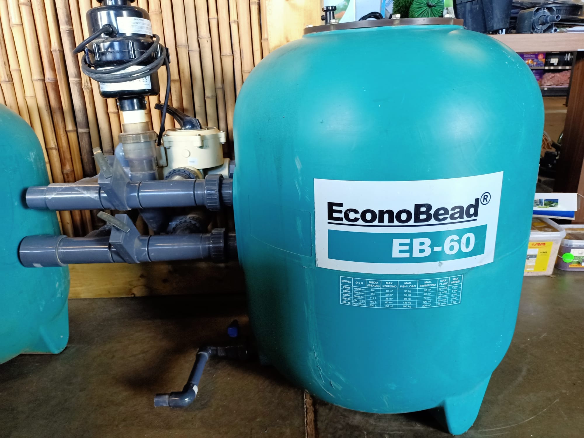 EB-60 Beadfilter incl. vulling, 6 weg-klep, Nieuwe blower, By-pass